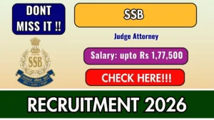 SSB Judge Attorney Recruitment 2026