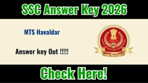 SSC MTS Havaldar Answer Key 2026 OUT