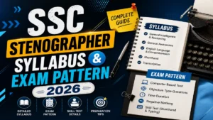 SSC Stenographer Syllabus and Exam Pattern 2026