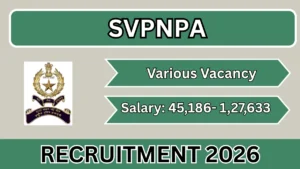 SVPNPA Recruitment 2026 – Apply Offline for Language Instructor, Stenographer Grade and More Posts