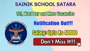 Sainik School Satara Recruitment 2026