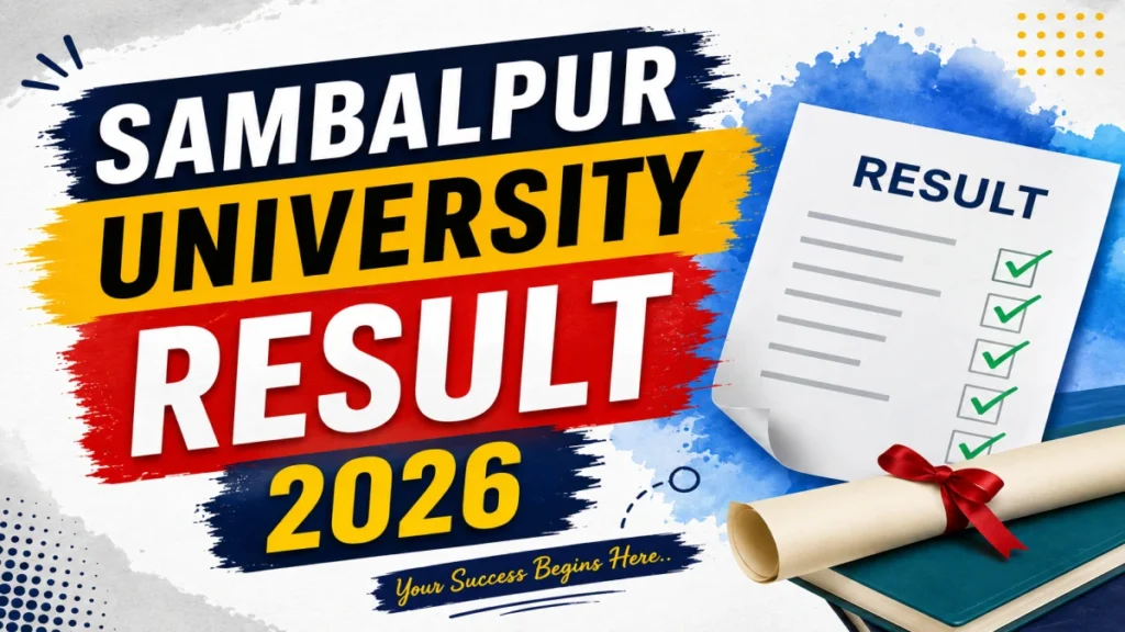 Sambalpur University 1st Semester Result 2026 Out