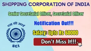 Shipping Corporation of India Recruitment 2026