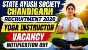 State Ayush Society Chandigarh Yoga Instructor Recruitment 2026