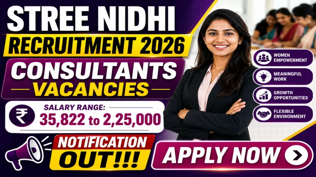 Stree Nidhi Consultants Recruitment 2026