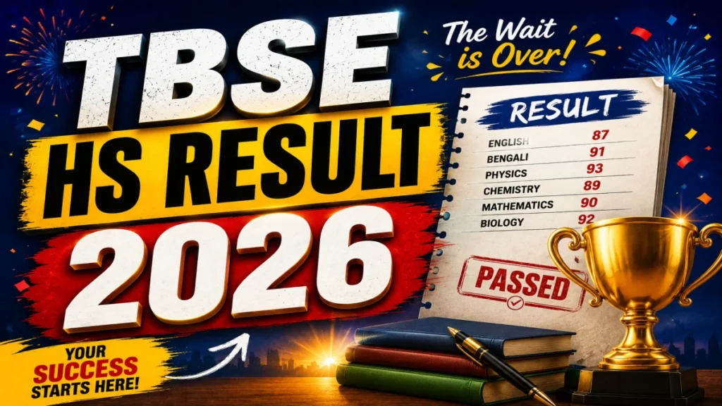 TBSE Higher Secondary (Class 12TH) Examination Result 2026