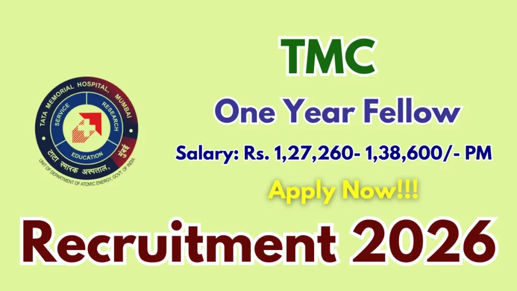 TMC One Year Fellow Recruitment 2026