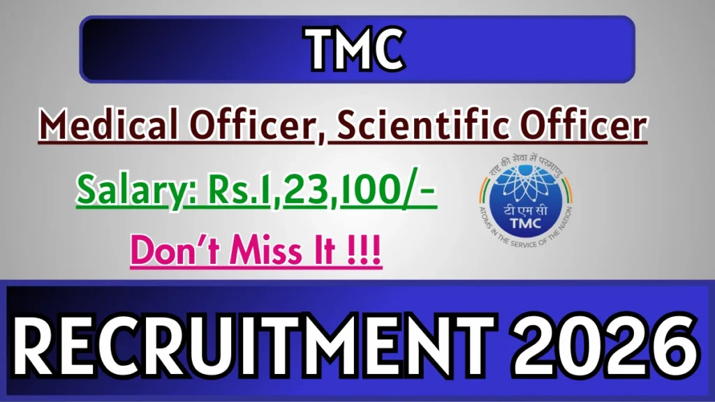 TMC Recruitment 2026 – Apply Online for Posts