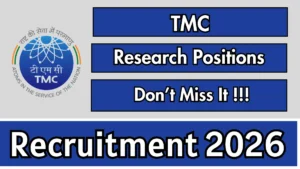 TMC Recruitment 2026 – Walkin for Research Positions Posts