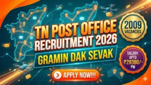 TN Post Office Gramin Dak Sevak Recruitment 2026 Out
