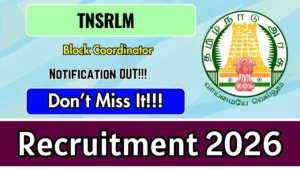 TNSRLM Block Coordinator Recruitment 2026