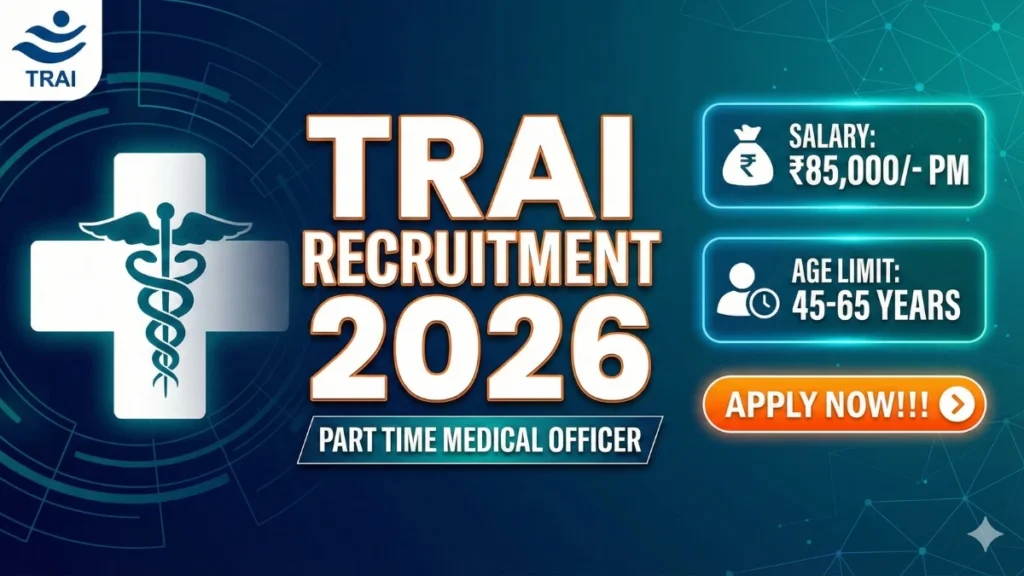 TRAI Part Time Medical Officer Recruitment 2026 Out