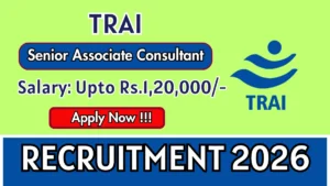 TRAI Senior Associate Consultant Recruitment 2026