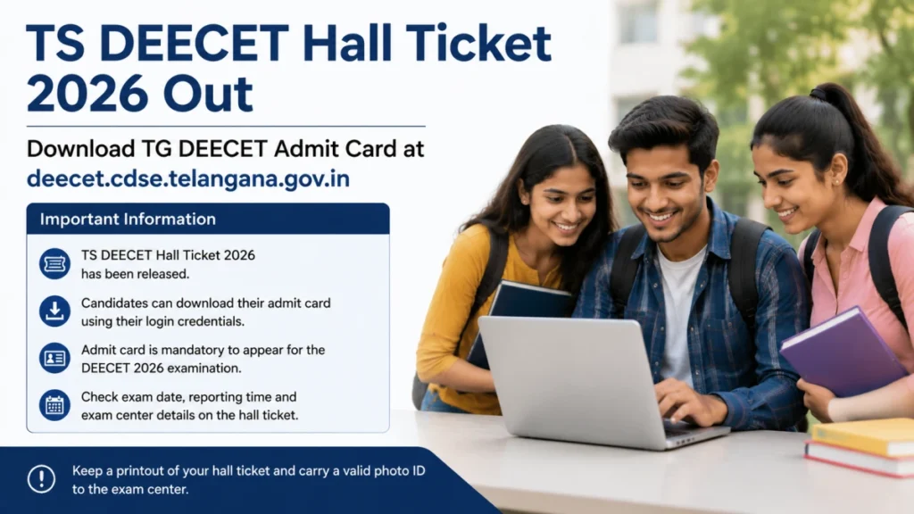TS DEECET Hall Ticket 2026 Out