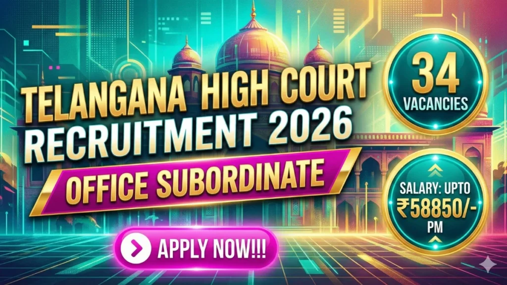 Telangana High Court Office Subordinate Recruitment 2026 Out