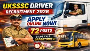 UKSSSC Driver Vacancy 2026: Apply Online for Driver Posts from 17 April to 07 May at sssc.uk.gov.in