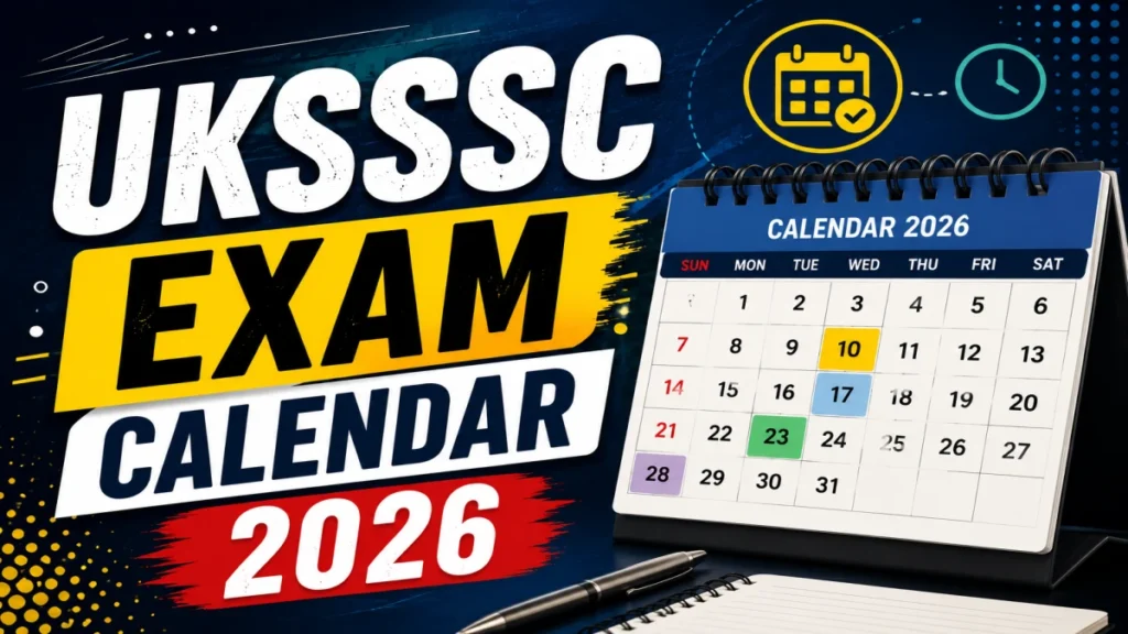 UKSSSC Exam Calendar 2026 (Out)