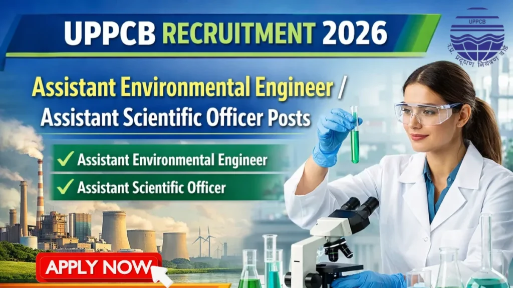 UPPCB Recruitment 2026 – Apply Online for 40 Assistant Environmental Engineer / Assistant Scientific Officer Posts