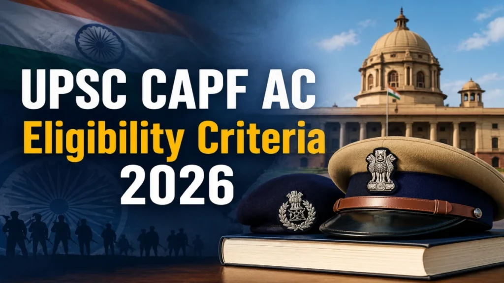 UPSC CAPF AC Eligibility Criteria 2026: Check Age Limit, Qualification, Physical & Medical Standards