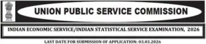 UPSC Indian Economic Statistical Services Examination 2026