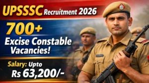 UPSSSC Excise Constable Recruitment 2026 Out – Apply Online 722 Posts