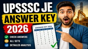 UPSSSC JE Answer Key 2026 OUT