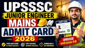 UPSSSC Junior Engineer Mains Admit Card 2026 (Out)