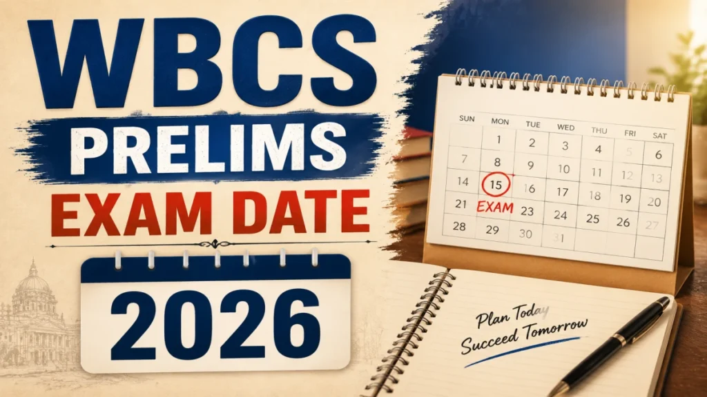 WBCS Prelims Exam Date 2026 OUT