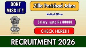 Zilla Parishad Jalna Medical Officer Recruitment 2026